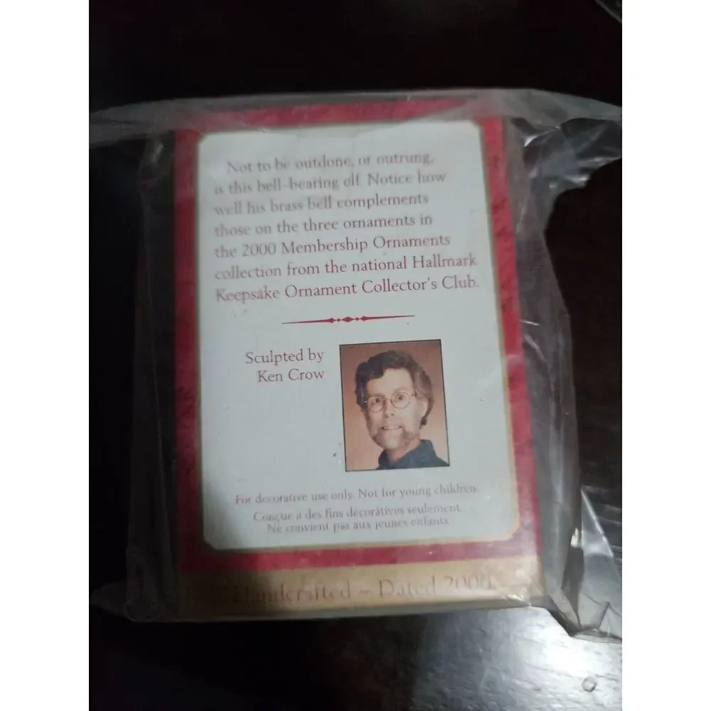 2000 Hallmark Keepsake Ornament Collectors Club Bell Bearing Elf Christmas